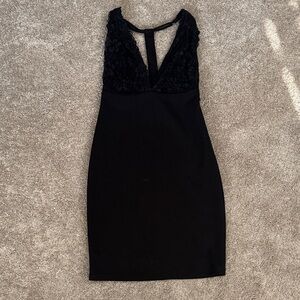 Black Lace Top Dress